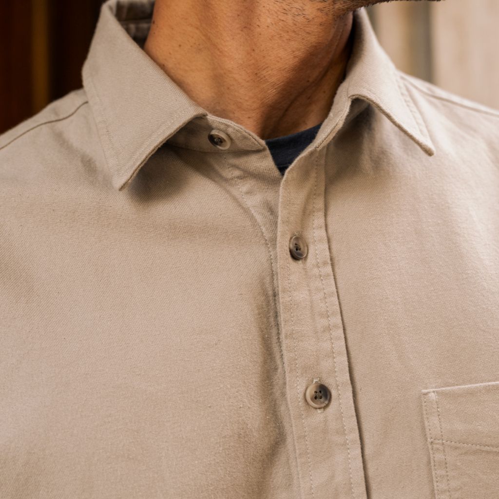 Solid Shirt | Taupe