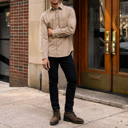 Solid Shirt | Taupe