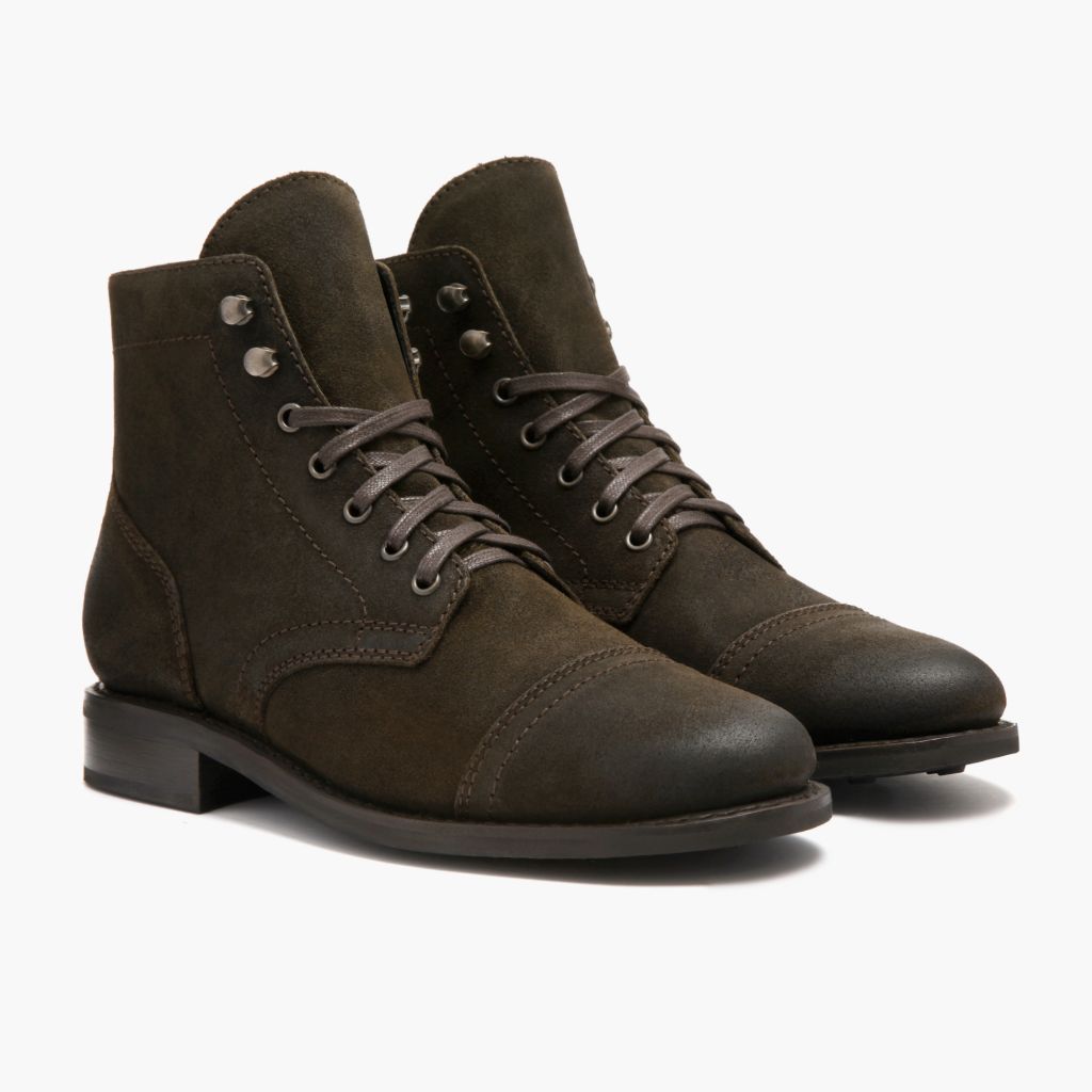 Captain | Dark Olive Suede