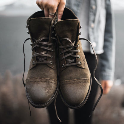 Captain | Dark Olive Suede